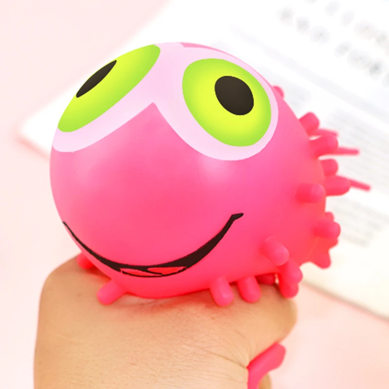Pineapple TPR Flashing Yoyo Cute Clown Smile Face Puffer
