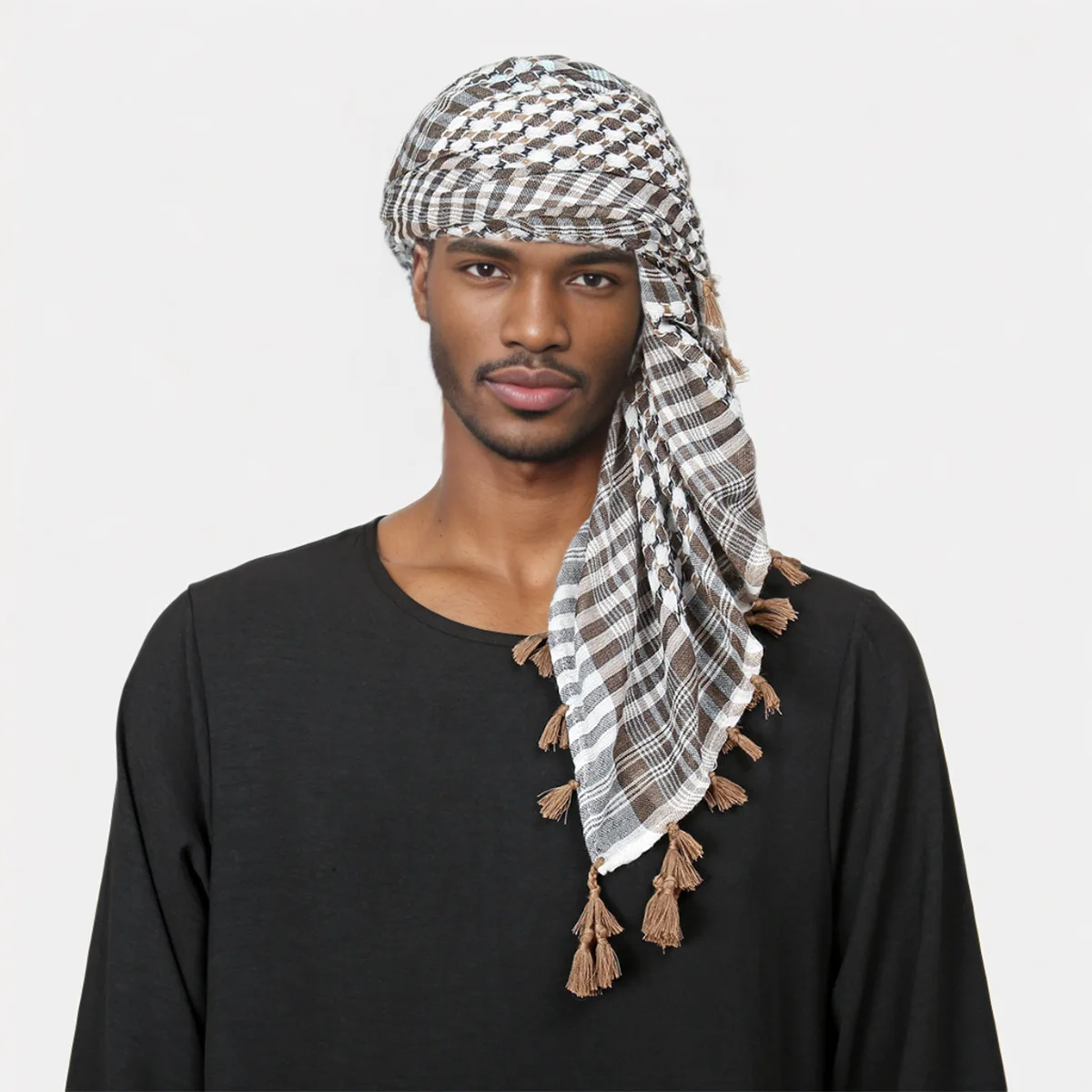 Keffiyeh Men's Head Scarf Styles Of Wearing Middle Eastern Men Shawl Arabian How To Wear Men's Head Scarf Muslim  Clothes For Men Mens Arab Shemagh Scarf Middle East