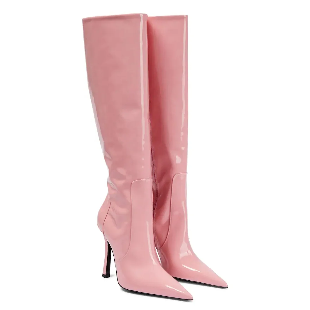 Anmairon Classic Style Pointy Toe Kitten Heel Knee High Fast Shipping Low Price Women Winter Boots