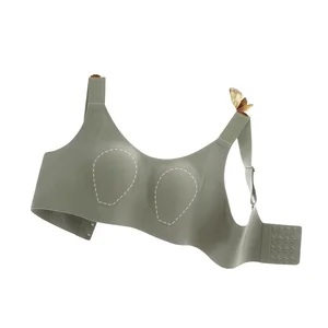 Wholesale Lightweight Jelly Rabbit Ear Design Traceless Push-Up Bra Full Bust Minimizer Breathable Thin Soft Plus Size Bras