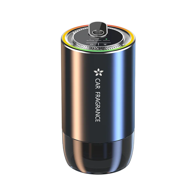 Diffuseur De Désodorisant Intelligent Voiture Alliage Aluminium - 3 Huiles Essentielles Incluses - 3 Modes