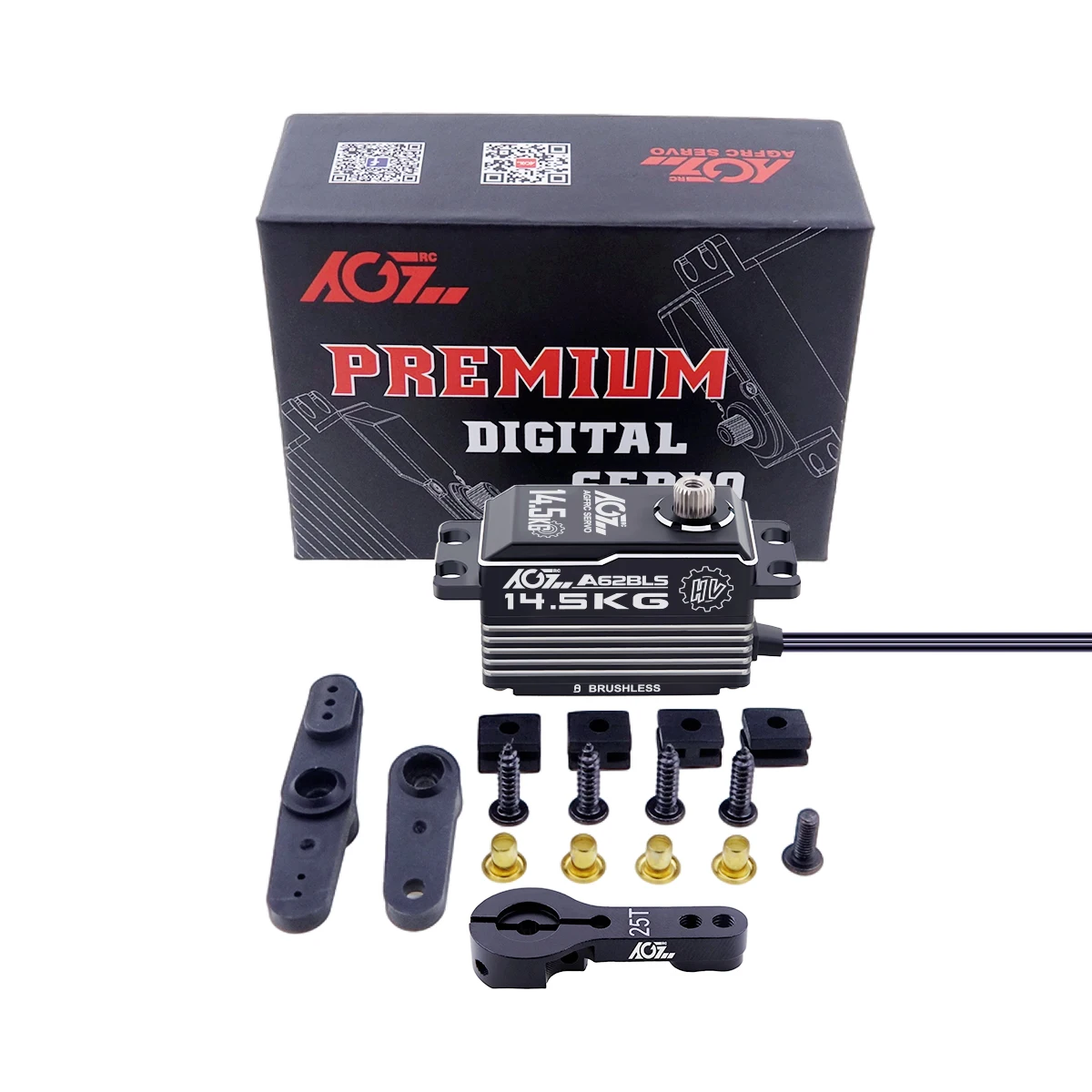 Agfrc A62bls 14.5kg Torque Digital Brushless Low Profile Servo For 1/12