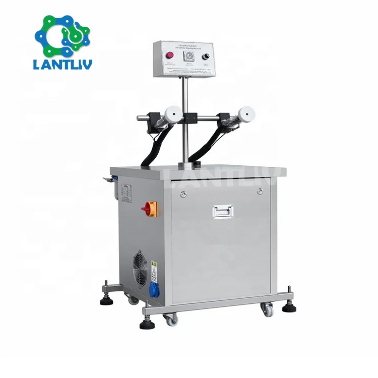 Полуавтоматическая машина для очистки стеклянных бутылок с двойными головками, пластиковая бутылка с отрицательными ионами, стиральная машина для косметики