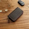 Braided dark brown-crazy horse cowhide