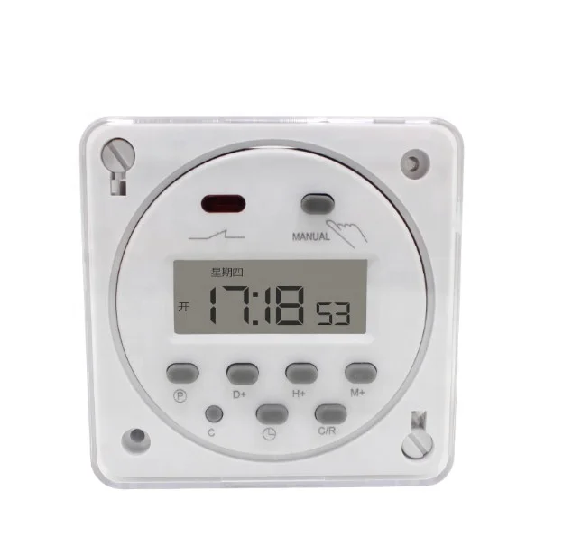 CN101A AC220V 16A Time Switch Relay TIMER CN101 Digital LCD Power Weekly Programmable with Protective Cover