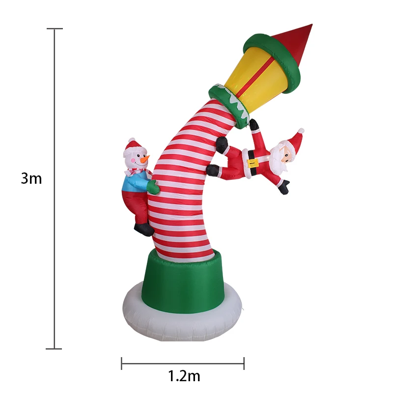 Decorated Christmas Inflatable Modeloutdoor Christmasinflatable Santa Claus 6m Led Lights Buy