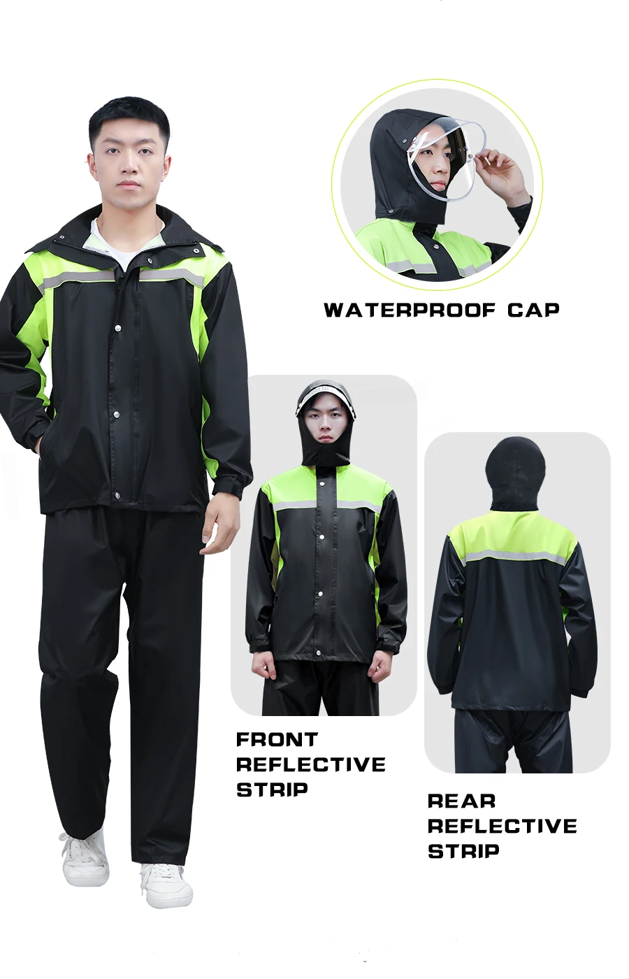 New Men's Jacket Split Bike Motorcycle Fishing rain coat Travel raincoat supplier