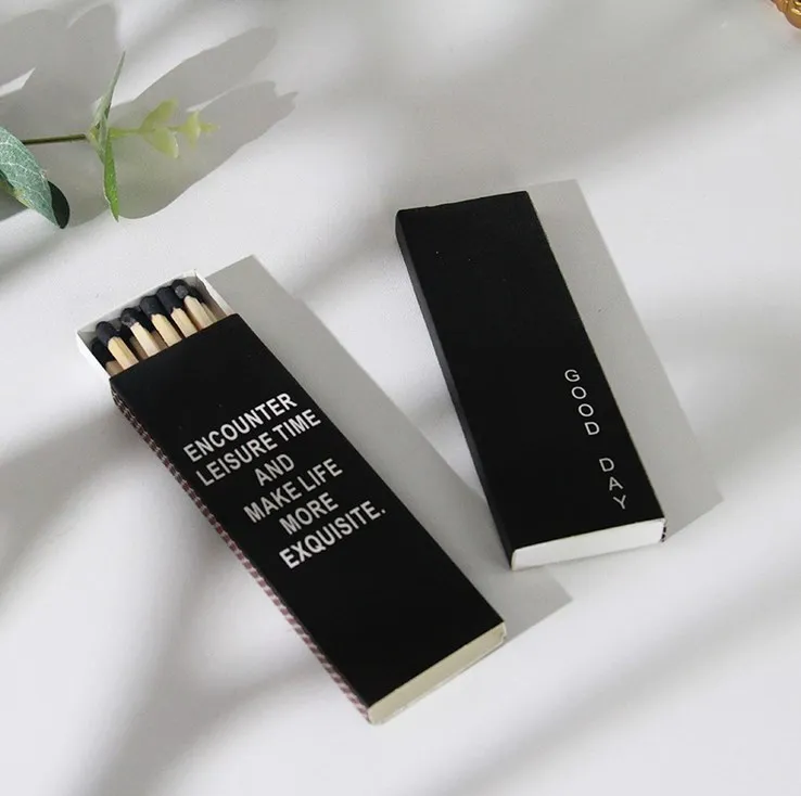 Wholesale Personalised Colorful Wooden Stick Safety Long Black Matches