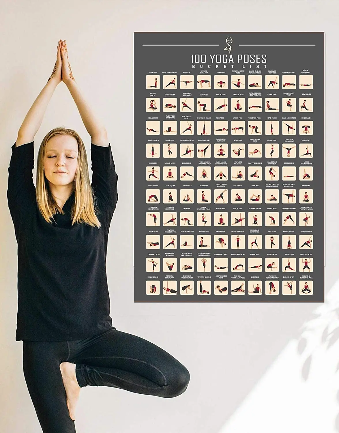 Top 100 Yoga Poses Scratch off Poster - Large Yoga Exercises Chart - Basic Yoga  Asanas Bucket List - Gift for Yoga Lovers -100 Things to do Scratch off  Poster : Amazon.sg: Sporting Goods