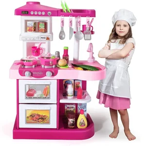 EPT Children Big New Style Pretend Play Preschool Cooking Food Play Sets Mini Kitchen Toys for Girls Kids