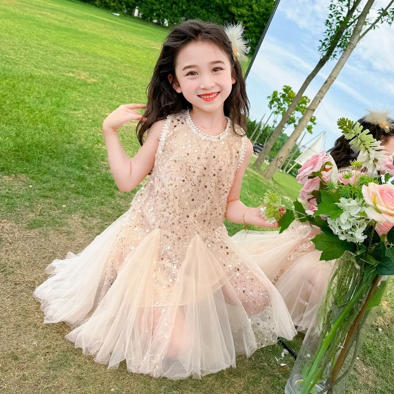 Summer Girls Fashion Dresses Kids Party Dress