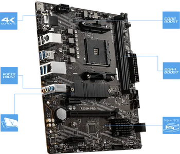 MSI PRO A520M-A PRO Motherboard(AM4, M-ATX, DDR4) with AMD Ryzen 7