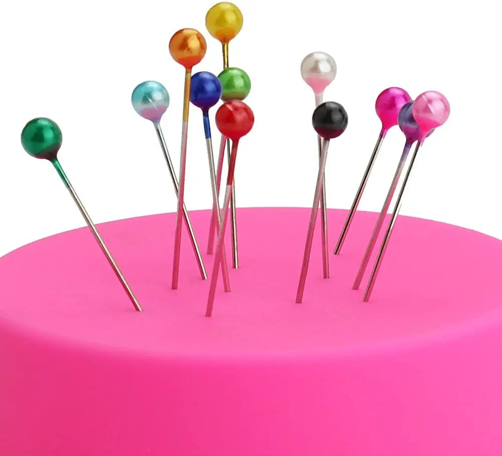 Assorted Color Pearl Head Pins in Pack of 100pcs