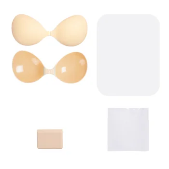 Replaceable Silicone Bra Washable Reusable Adhesive Bra Sticky Invisible Strapless Push up Bra for Women Backless Lift Wear