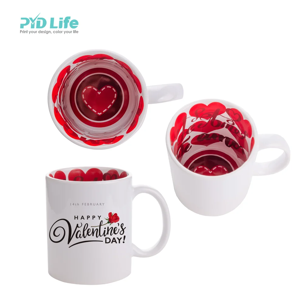 PYD Life Custom Promotional Mug Ceramic Sublimation Blanks Coffee Mug Happy New Year Merry Christmas 11oz Motto Mug