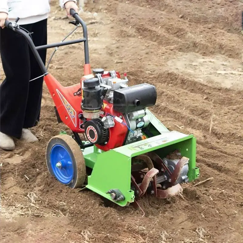 KATHER 7cv 170f A Benzina/Diesel Mini Motocoltivatore Rotativo A Ruota Decespugliatore Erbaceo Macchina Per Il Taglio Motore Diesel