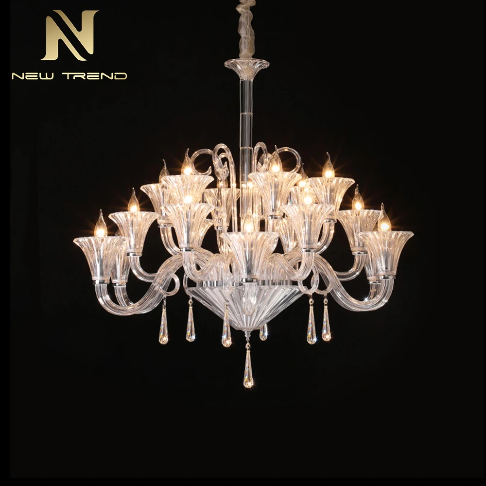 CPL-462 Wholesale Luxury French Murano Glass Chandelier – Large Wedding Venue & Banquet Hall Lighting