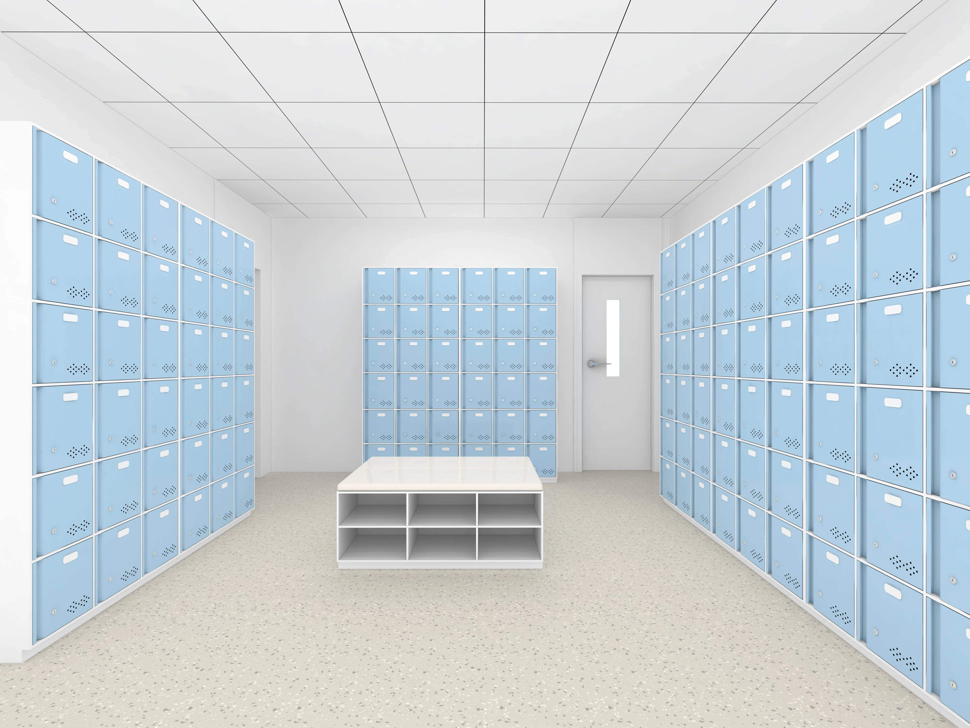 Customized Modern Stainless Steel Fitting Room Locker Cabinet for Hospitals Doctor's Offices Patient Rooms-Eco-Friendly 6