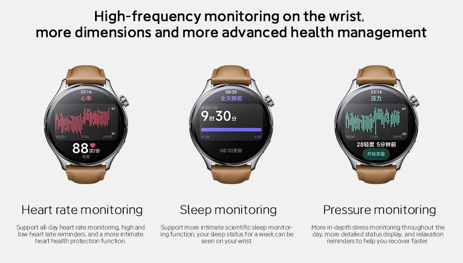 New Mi Watch S1 Pro Smart Watch 1.47'' AMOLED Screen Blood Oxygen Monitor Hear Rate Measure Smartwatch 14 Days Battery Life GPS