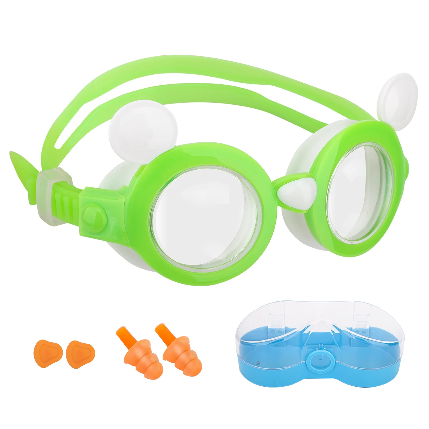 Gafas de natación de silicona antiniebla para niños accesorios de natación protección UV tapones para los oídos equipo 