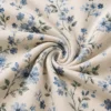 Blue Floral Printed Cotton Knit Jersey