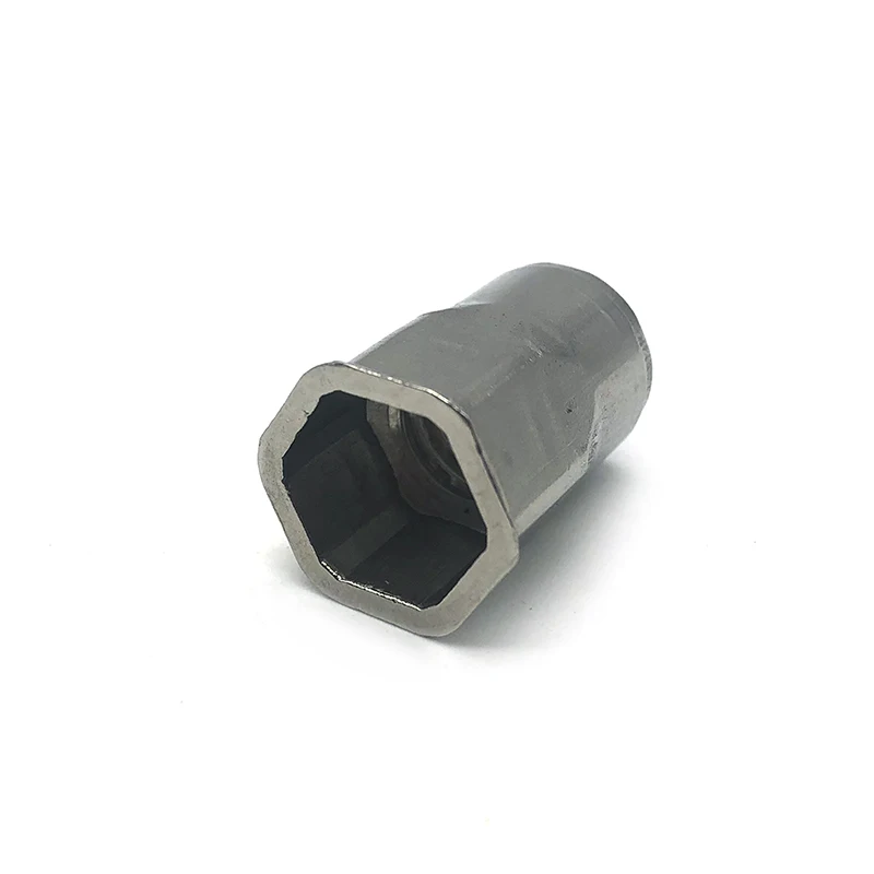1/4 M4 M5 M6 M8 M12 Aluminum Carbon Steel Redeced Low Head Hex Rivet Nut Semi Hex Nuts Wholesale Rivnut