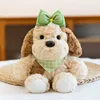 Tarte aux œufs 16 cm, motif chien avec nœud vert.