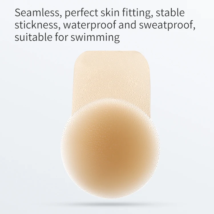Xr048 Ultra Thin Seamless Push Up Breast Adhesive Silicone Lift Nipple ...