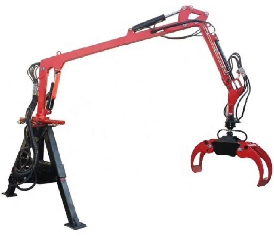 RC Series Timber Crane Hydraulic Boom Forestry Machine Tractor 3-Point Hitch Log Wood Loading Crane Durable Core Bearing
