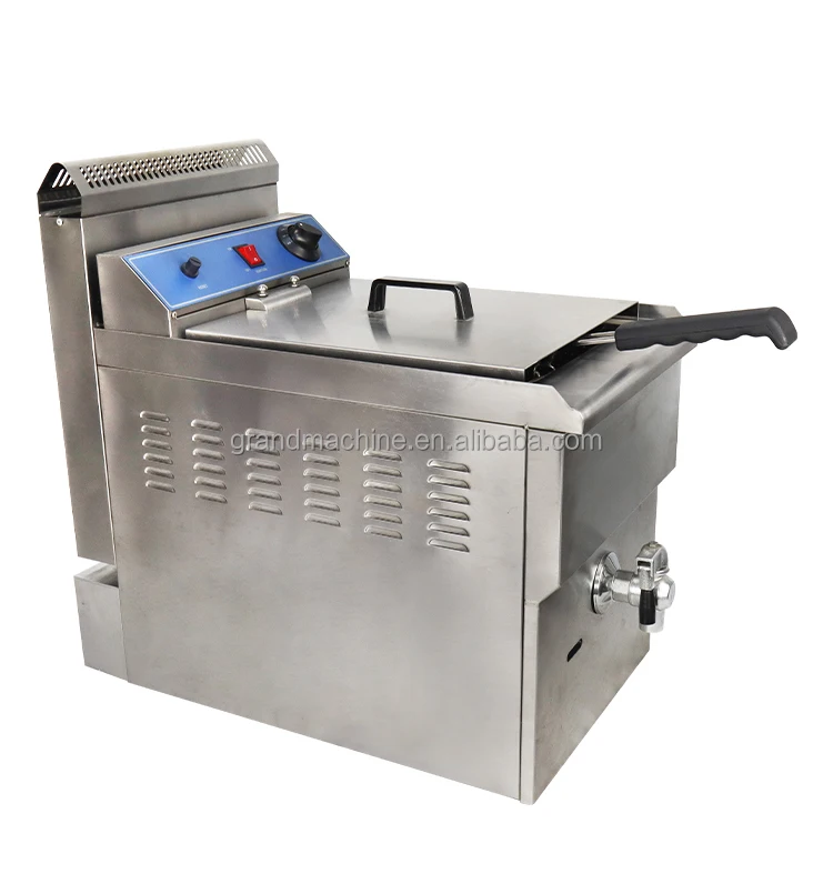 Stainless Steel Chicken Chips Fryer Deep Commercial Gas Deep Fryer Gas Machine Single Tank Small Gas Fryer supplier