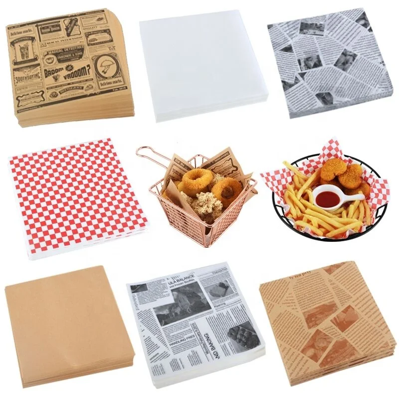 Printed Sandwich Wrapping Paper Sheets, Baking Greaseproof Food