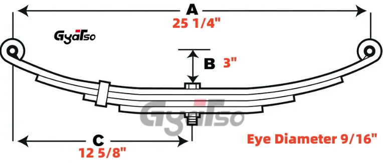 LIBRA 3500lb Single Trailer Axle Suspension Kit 1750lb Leaf Springs Hanger Kit