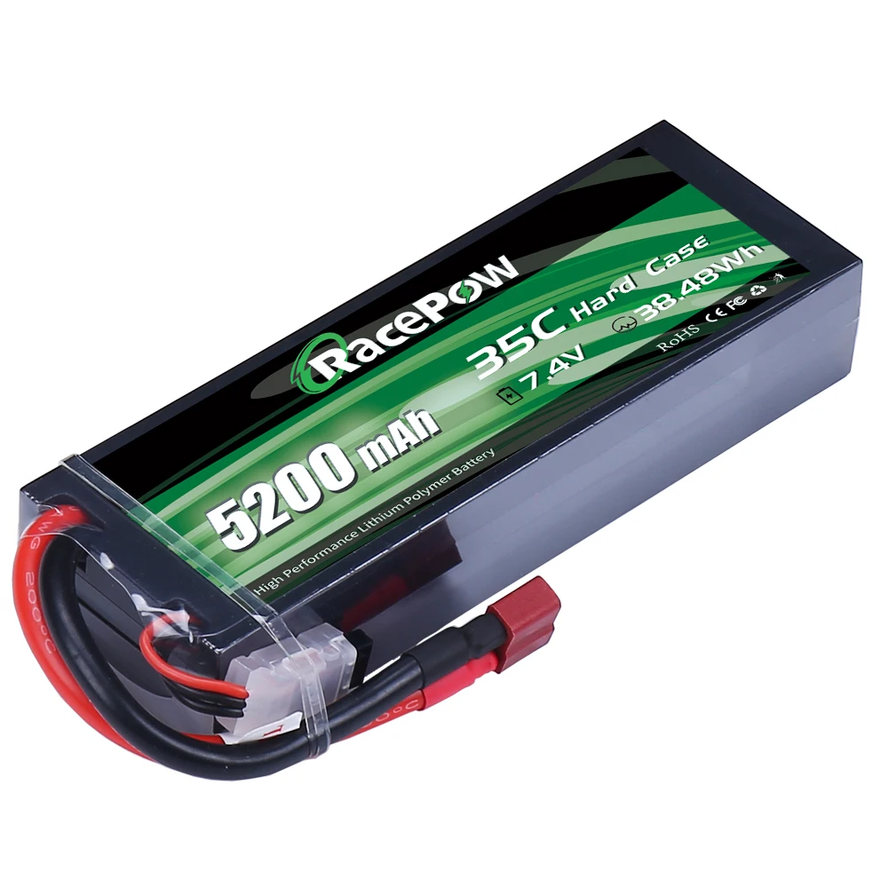 Racepow Discharge Rc Car Battery Packs 2s 7.4v 35c 5200mah Oem