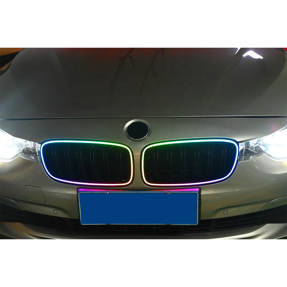 Auto-y Modified Front Grille RGB Lights for 2013-2018 BMW 3 Series M3 F30 F35 Colorful Grille Lights Car Accessories for BMW F30