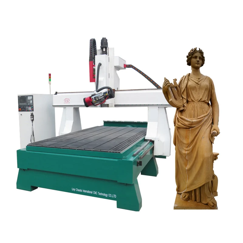 For 4 Axis CNC Router 1325 Woodworking Machine NC Studio Control Single Spindle Yaskawa Motor