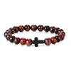 BR01152-8 สร้อยข้อมือไทเกอร์อายสีแดง