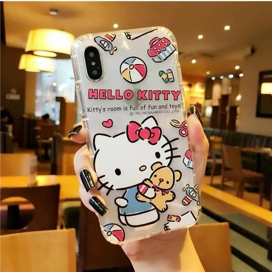 Hello Kitty Clear Soft Tpu Case For Iphone 14 13 12 11 Pro Max X Xs Xr ...