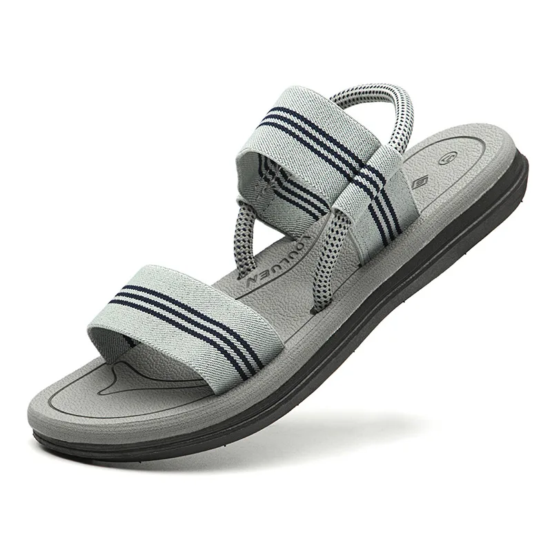 New style summer Leather Sandals men's  Beach Sandals Shoe   EVA strap  outdoor  for men