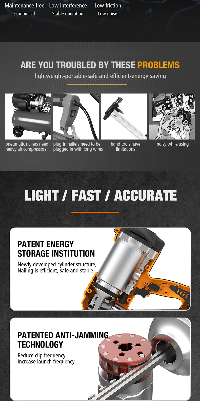 Freeman Ld40 20v Brushless Lithium Ion Battery Power Tools Electric