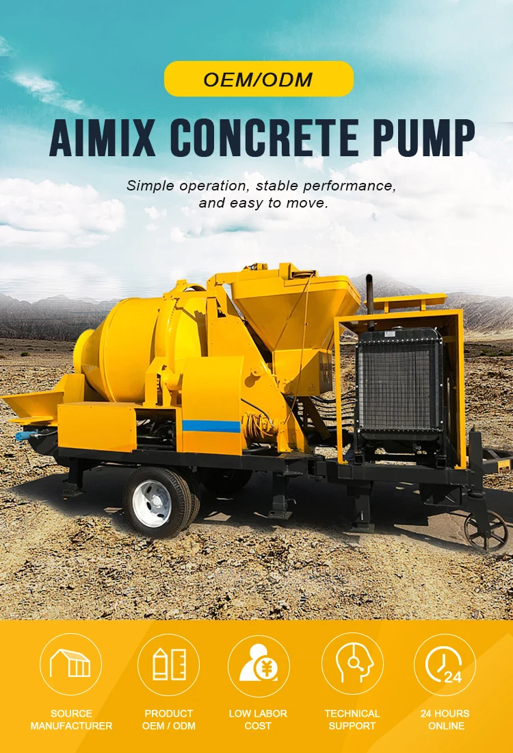 Horizontal Self Loading diesel Engine Mortar Cement Concrete Mixer with ...