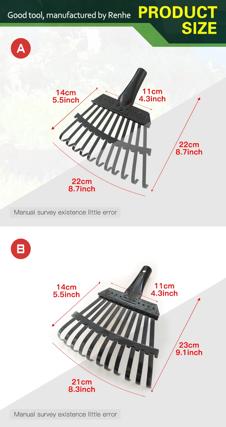 product wholesale high quality farm metal tools lawn fallen leaves 11 teeth rakes-4