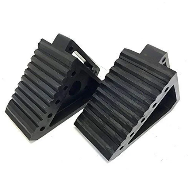 Rubber Car or Truck Wheel Chock, Parking Curb Wheel Stopper