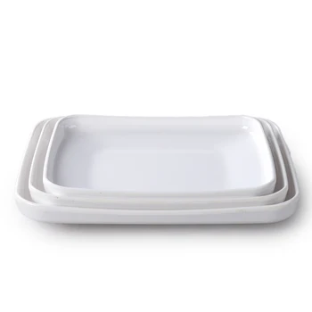 Stackable Melamine Meat Plate Western style Buffet sandwich Italian pasta French plates Tray Supermarket Party Hotel Diner Plate