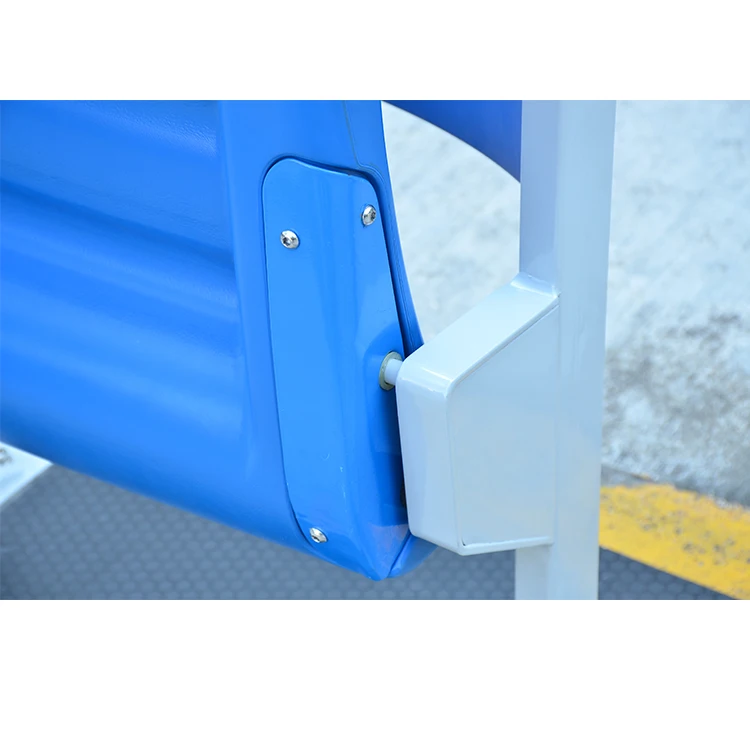 HDPE Plastic Stadium Seat CS-V1-GLS Foldable Chair with Steel Frame and Armrests for Sports Arenas