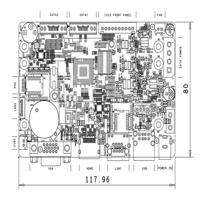 The Latest Design NVR Motherboard Intelligent Network DVR Chip Motherboard