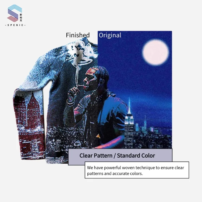 Factory Price American Plus Size Custom Logo Brand Blanket Pants Men Woven Tapestry Trousers