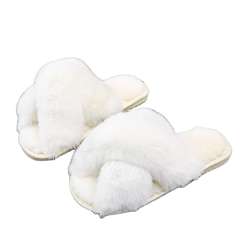 Zapatillas De Piel Sintética Con Correa Cruzada Para Mujer,Pantuflas Peludas  De Invierno,Peludas,Para Interior - Buy Zapatillas De Piel,Zapatillas De  Invierno Para Las Mujeres,De Peluche De Juguete Zapatillas Product on  Alibaba.com