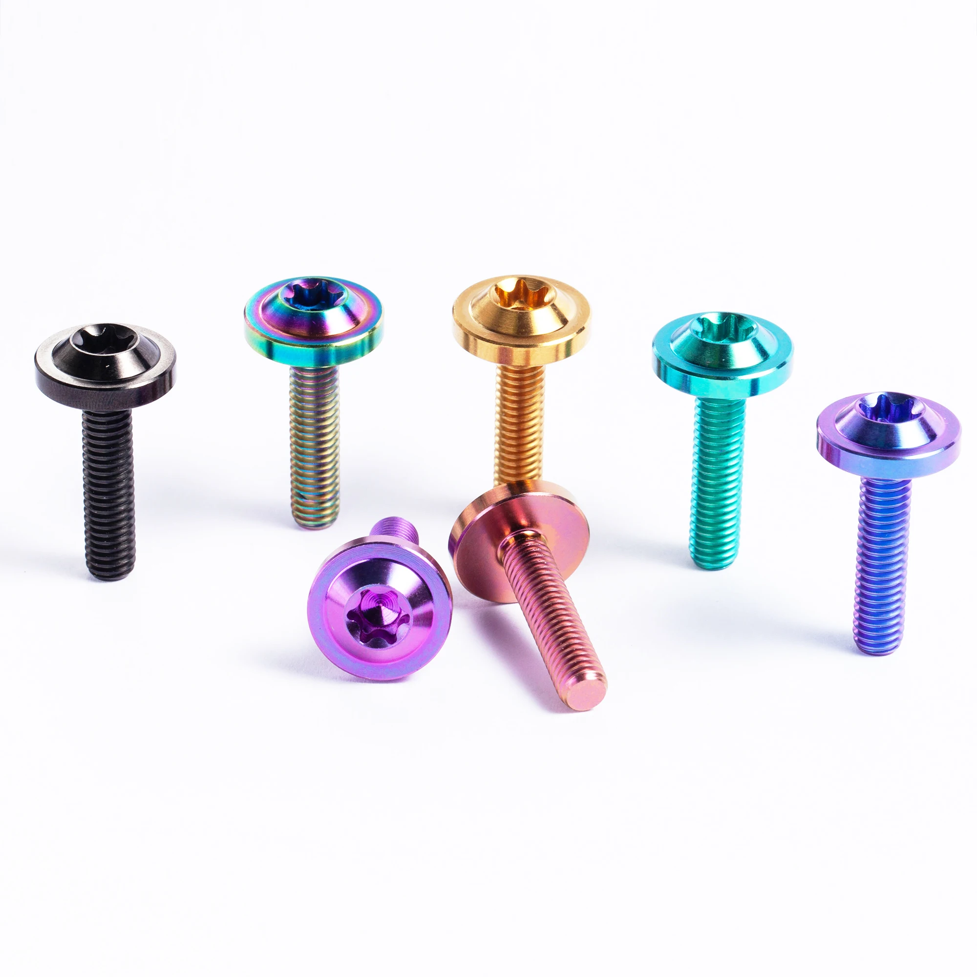Gr5 Industrial Grade Titanium Bolts PVD/Anodized M6 M8 M10 50mm Brake Disc Bolt for Motorcycle Bicycle Umbrella Customized