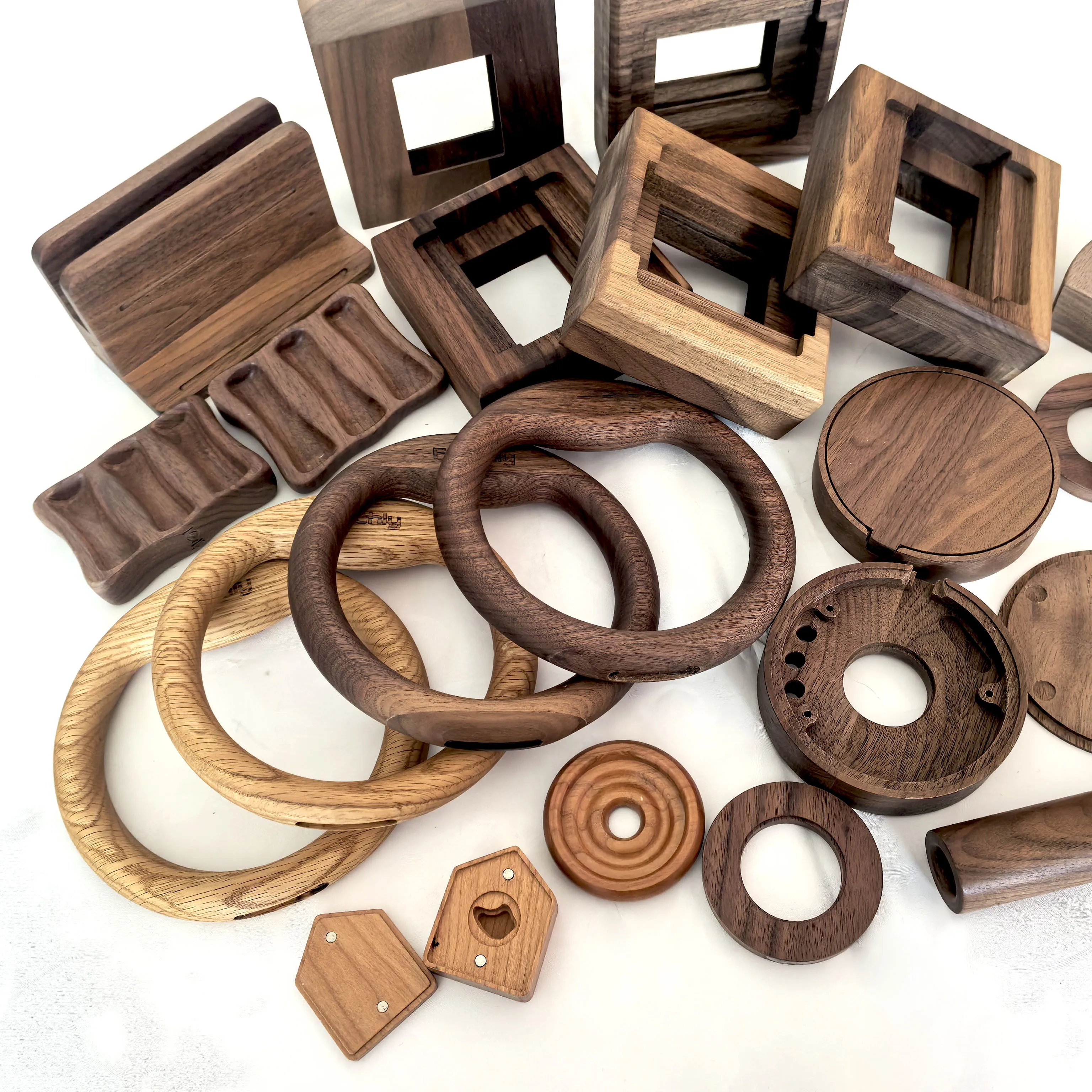 Professional OEM CNC Wood & Stainless Steel Milling Service for Custom Toy Parts-Walnut Beech Maple Oak Materials