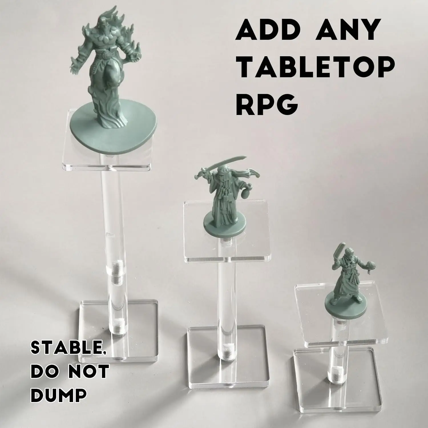 Tabletop Riser Kit 3pcs Adjustable Height Multi-Tiered Combat Risers for Tabletop Rpgs
